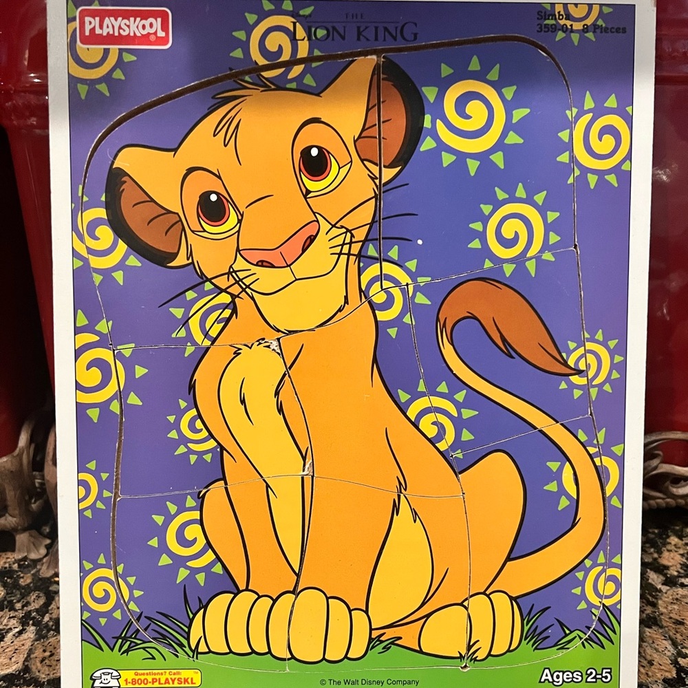 Vintage 90’s Lion King Simba Playskool Wooden Puzzle